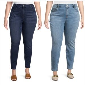 2pr Women's Plus Size Petite Jeans